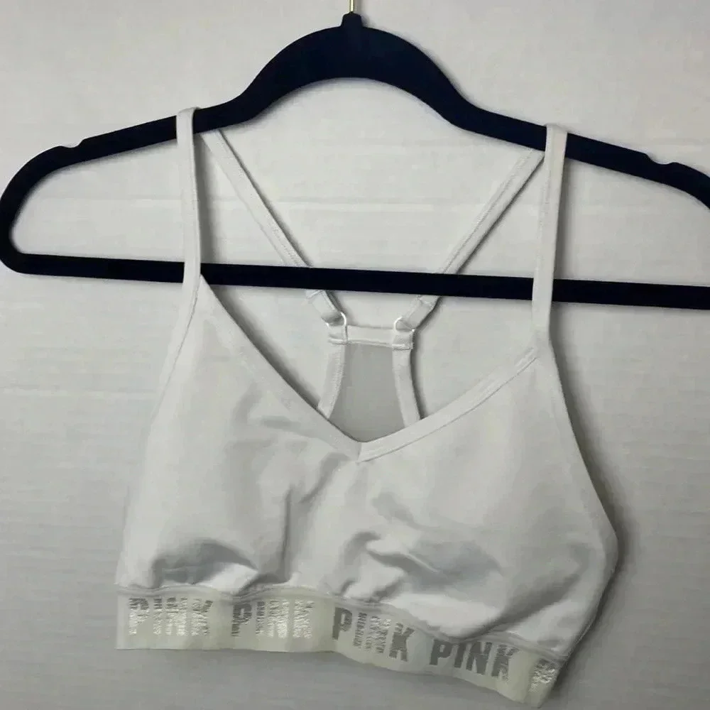 Pink Racerback light impact Sports Bra